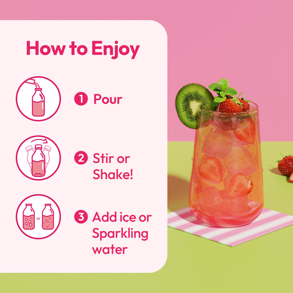 TWICE x TEAZEN Kiwi Strawberry Kombucha | Sugar-Free Probiotic Gut Health Drink Mix | 10 Sachets (50g)
